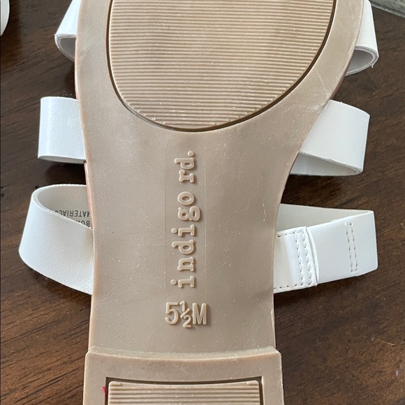 Indigo Women's White Strappy Sandals - Picture 4 of 5